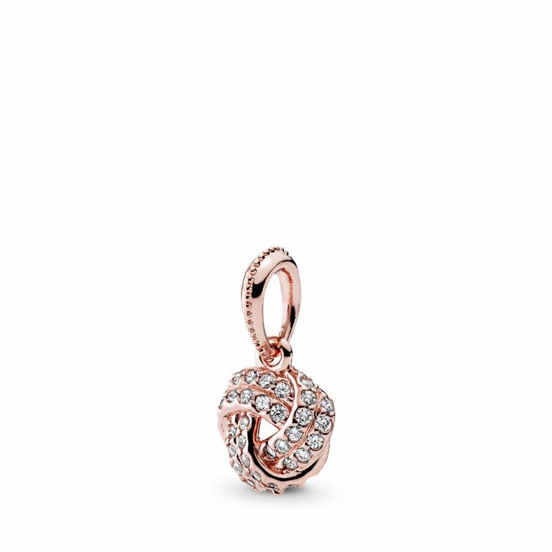 Pandora Australia Rose™ Sparkling Love Knot Pendant | YRFPQU298